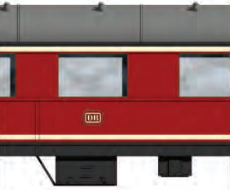 Zustand 1972-1990, Wagennr. 51 80 89 43 520-1, Farbe rot, Typ Gesellschaftswagen, Innenbeleuchtung und Tischlampen digital schaltbar, 5 Wagen ab 750€